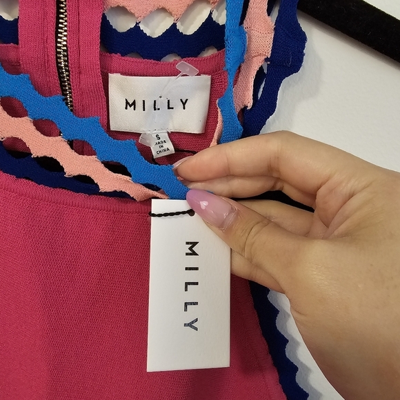 Milly Nwt contrast trim dress - Picture 2 of 3